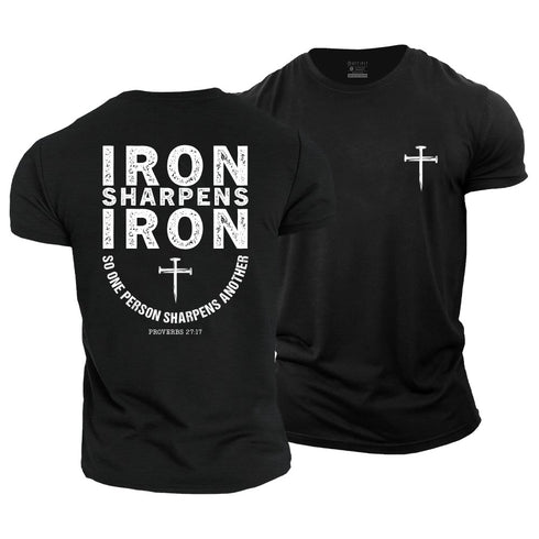 Men's Proverbs 27:17 Cotton T-Shirt